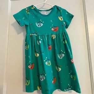 Hanna Andersson sloth dress 3t